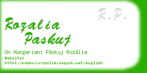 rozalia paskuj business card