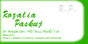 rozalia paskuj business card